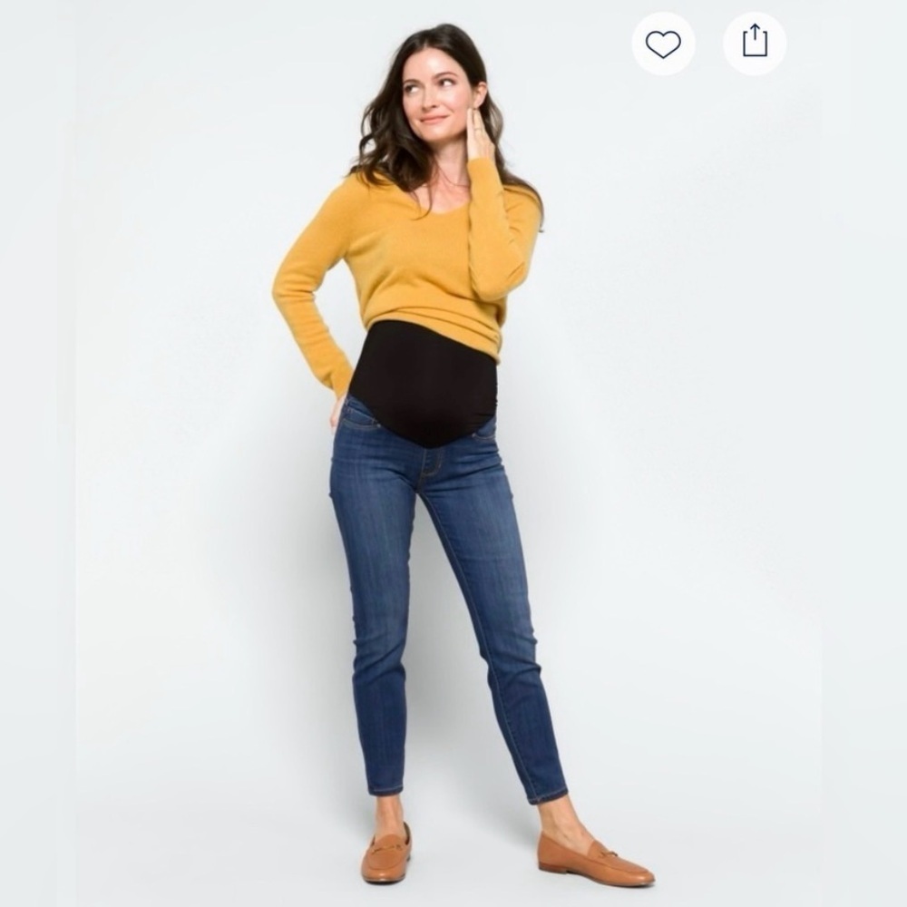 Liverpool Women’s Skinny Maternity Jeans in Dark Blue